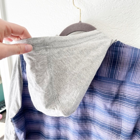 The North Face Jacket Women's Medium Campground Shacket Button Plaid Hoodie - Picture 7 of 12